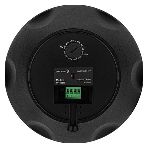 WP8BT | 8" Warehouse/Retail Space Pendant Speaker 70V/100V with 8 Ohm Bypass Black - Image 4