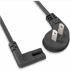 EA-827 | 18AWG Ultra Low Profile Non-Polarized Power Cord NEMA 1-15P to Right Angled C7